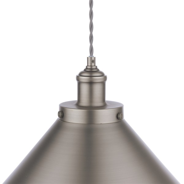 (image for) Laura Ashley Rufus Pendant Industrial Nickel